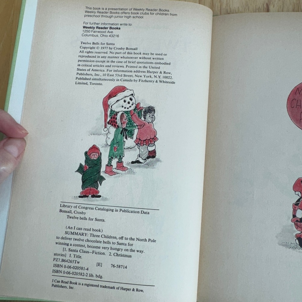 Twelve Bells‎ for Santa An I Can Read Book Crosby Bonsall 1977 Vintage Christmas - Picture 3 of 7